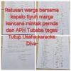 Ratusan warga berikut kepalo Tiyuh buat surat Resmi penolakan Usaha Karaoke Diva marga kencana Tubaba segera di Tutup