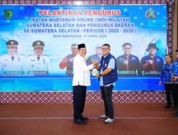 *PW dan 5 PD se-Sumsel Resmi Dilantik, Yudhistira Ajak IWO Kontrol Lingkungan di Muba Sebagai Kawasan Tambang Minyak*