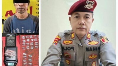 Bravo Satres Narkoba polres pesawaran Berhasil Ungkap pengedar Narkoba Berikut BB 7,76 gram sabu