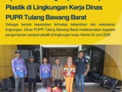 Plt kepala Dinas PUPR Tubaba Iwan Setiawan Ismed Balaw Galakkan Gerakan Pengumpulan Sampah Plastik di Lingkungan Kerja