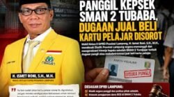 Wakil Ketua II DPRD Provinsi Lampung Desak Gubernur Evaluasi Diduga Kepsek SMAN 2 tumijajar jual kartu pelajar ke siswa 
